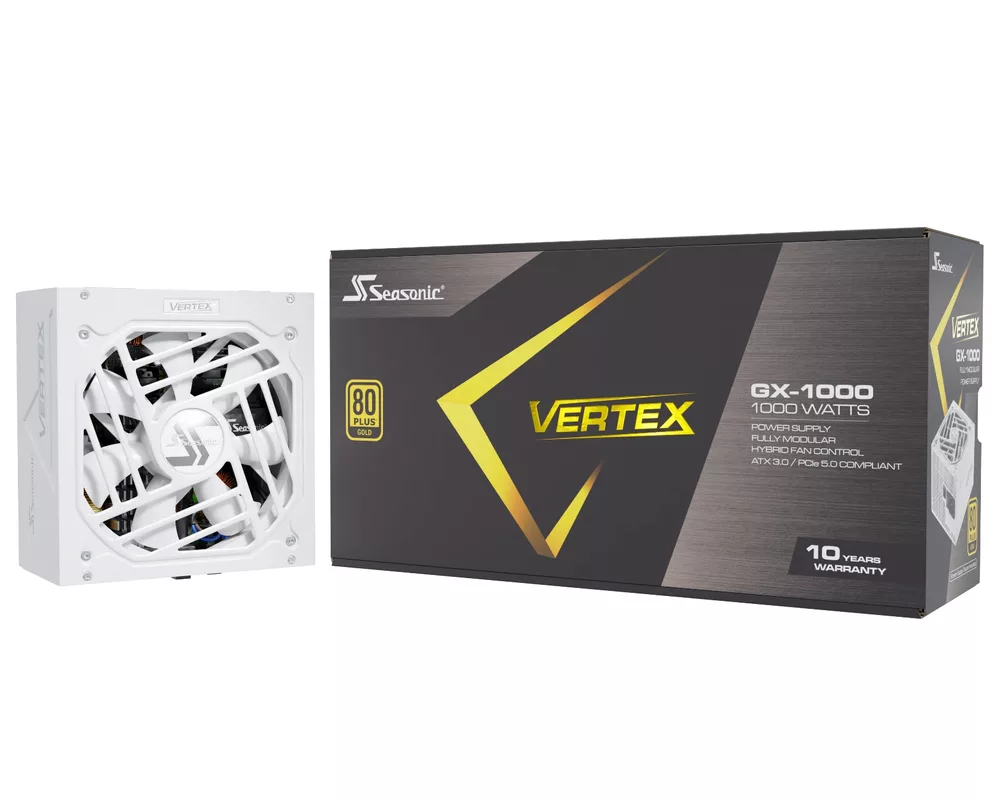 Захранване SEASONIC VERTEX GX-1000 1000W White, 80+ Gold PCIe 5.0, Fully Modular 11