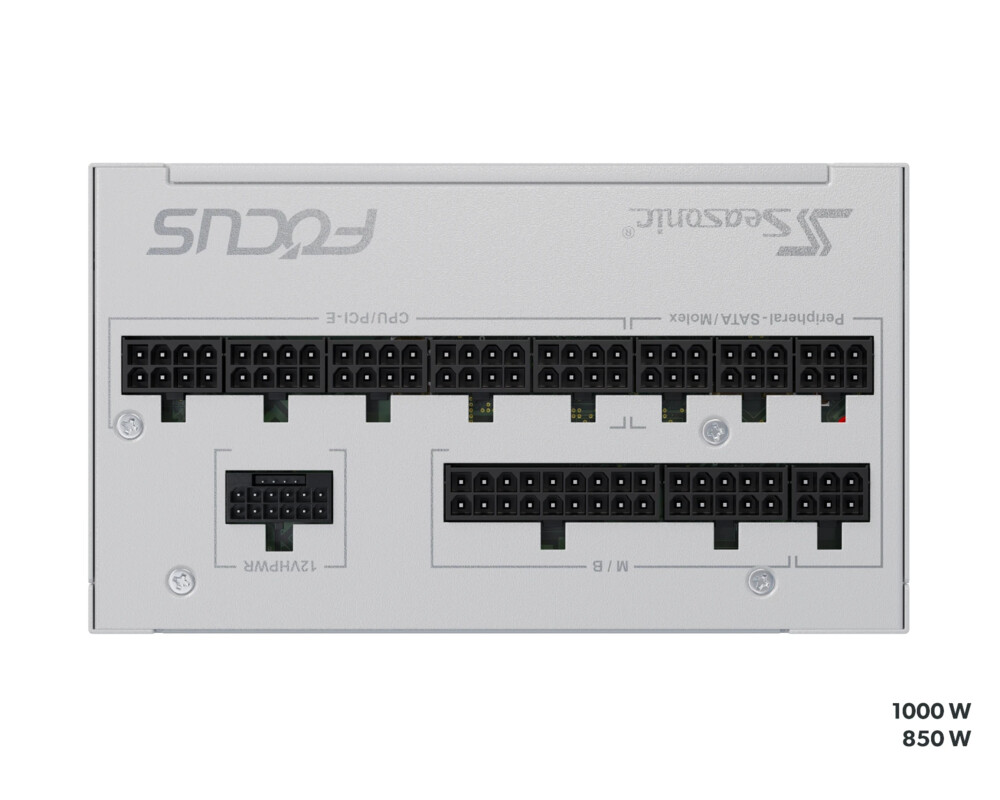 Захранване SEASONIC FOCUS GX-1000 1000W, White 80+ Gold PCIe 5.0, Fully Modular 17