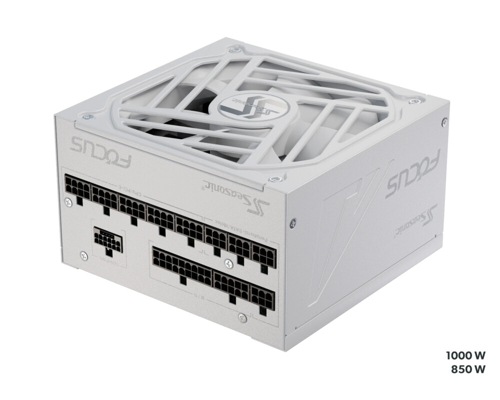 Захранване SEASONIC FOCUS GX-1000 1000W, White 80+ Gold PCIe 5.0, Fully Modular 16
