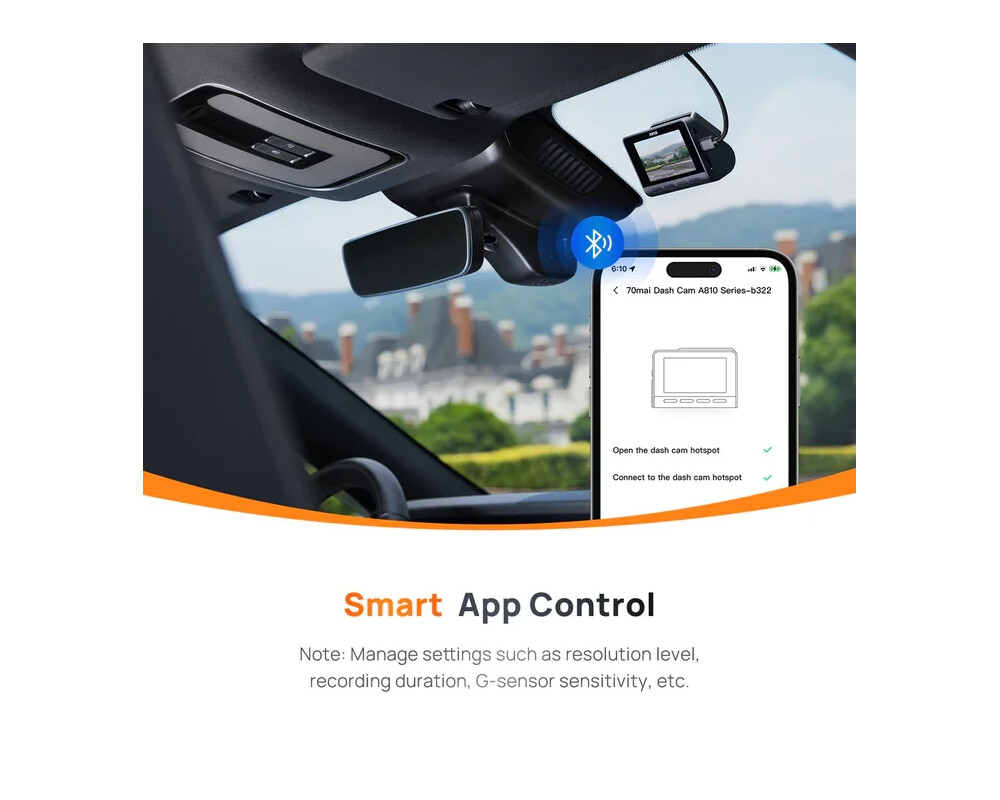 Видеорегистратор 70mai Dash Cam 4K HDR Set A810-2 14