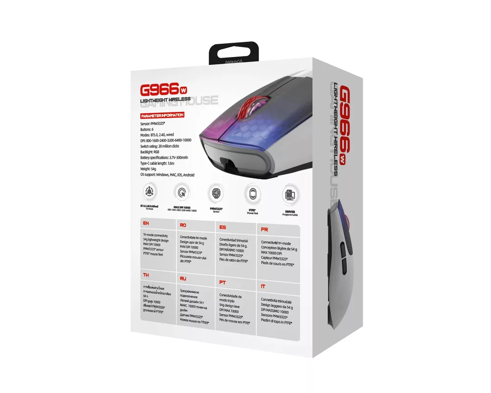 Мишка Marvo безжична Wireless Gaming Mouse Monka Vero G966W - 10000dpi 12