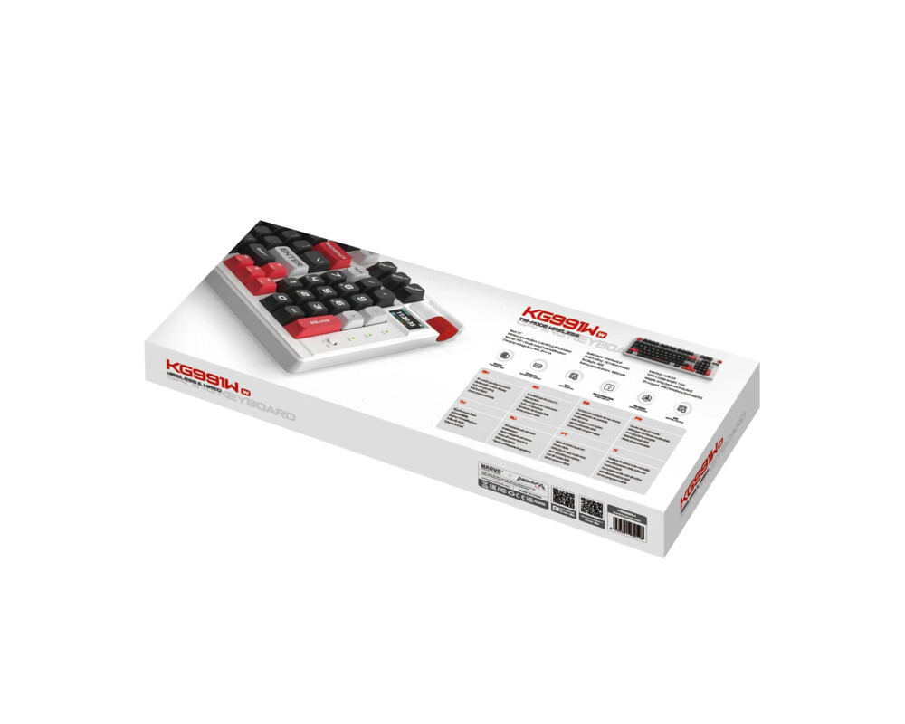 Клавиатура Marvo безжична механична геймърска клавиатура Wireless Gaming Mechanical keyboard Monka Storm KG991W - Bluetooth 5.0 5
