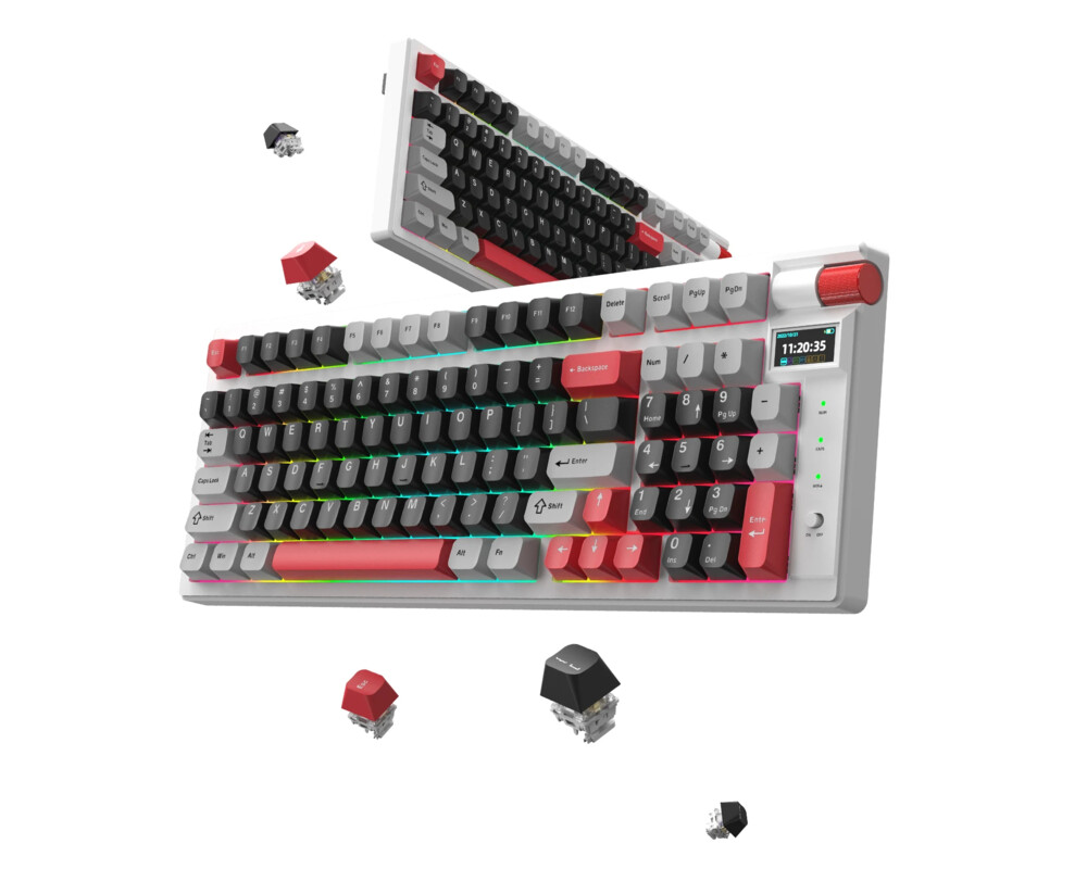 Клавиатура Marvo безжична механична геймърска клавиатура Wireless Gaming Mechanical keyboard Monka Storm KG991W - Bluetooth 5.0 10