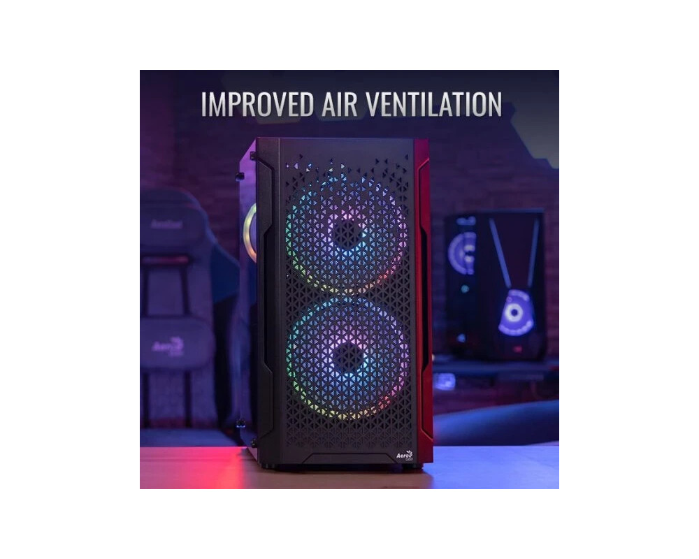 Кутия AeroCool mATX - Trinity Mini-G-BK-v3 - 3 fans included 2