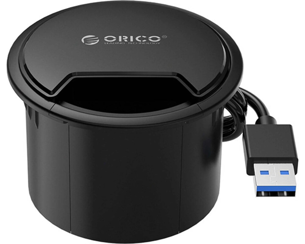 USB хъб Orico мултифункционален за бюро Desktop grommet hole multifunction HUB 5