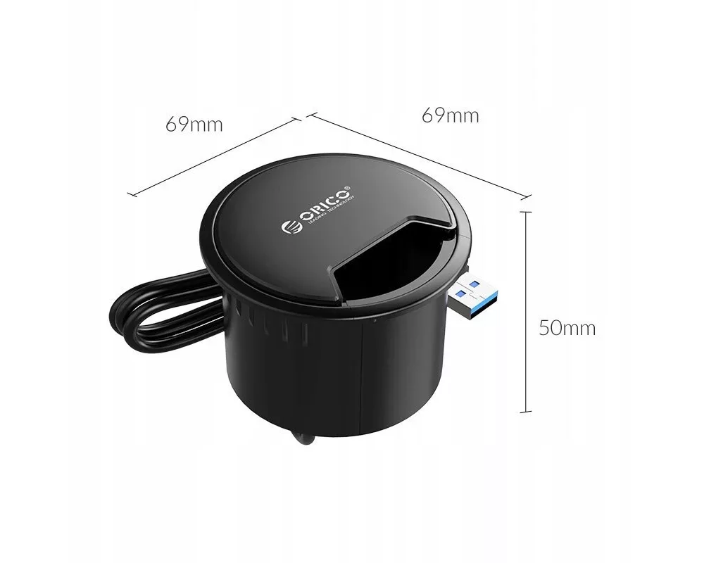 USB хъб Orico за бюро Desktop grommet USB 3.0 HUB 5