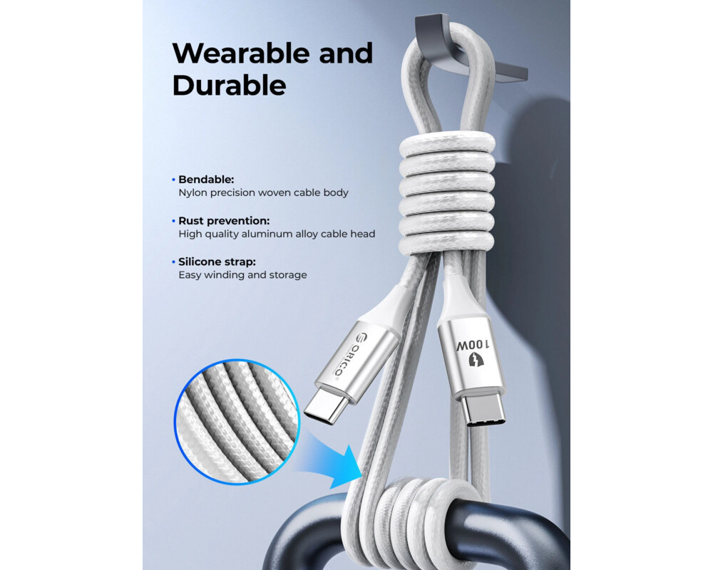 Кабел Orico кабел Cable USB C-to-C PD 100W Cha... 8