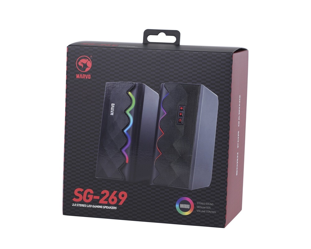 Тонколони Marvo Gaming Speakers 2.0 6W Bluetooth R... 9
