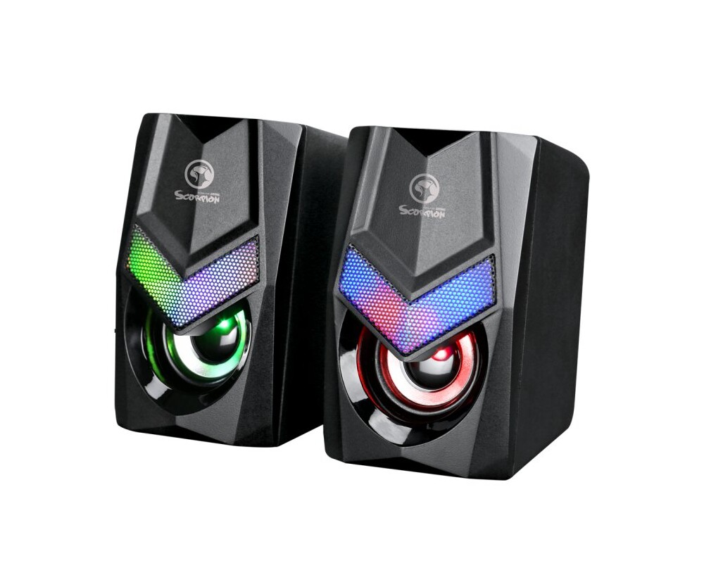 Тонколони Marvo Gaming Speakers 2.0 6W Rainbow bac... 2