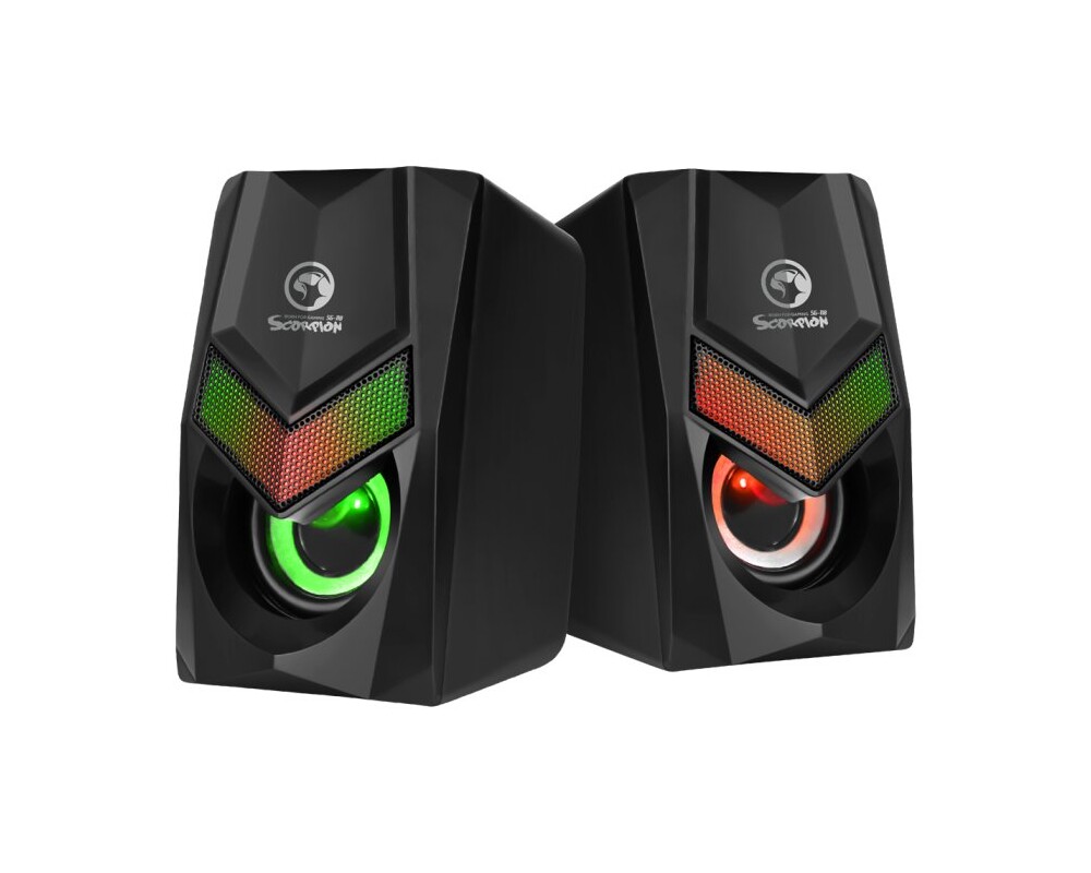 Тонколони Marvo Gaming Speakers 2.0 6W Rainbow bac... 5
