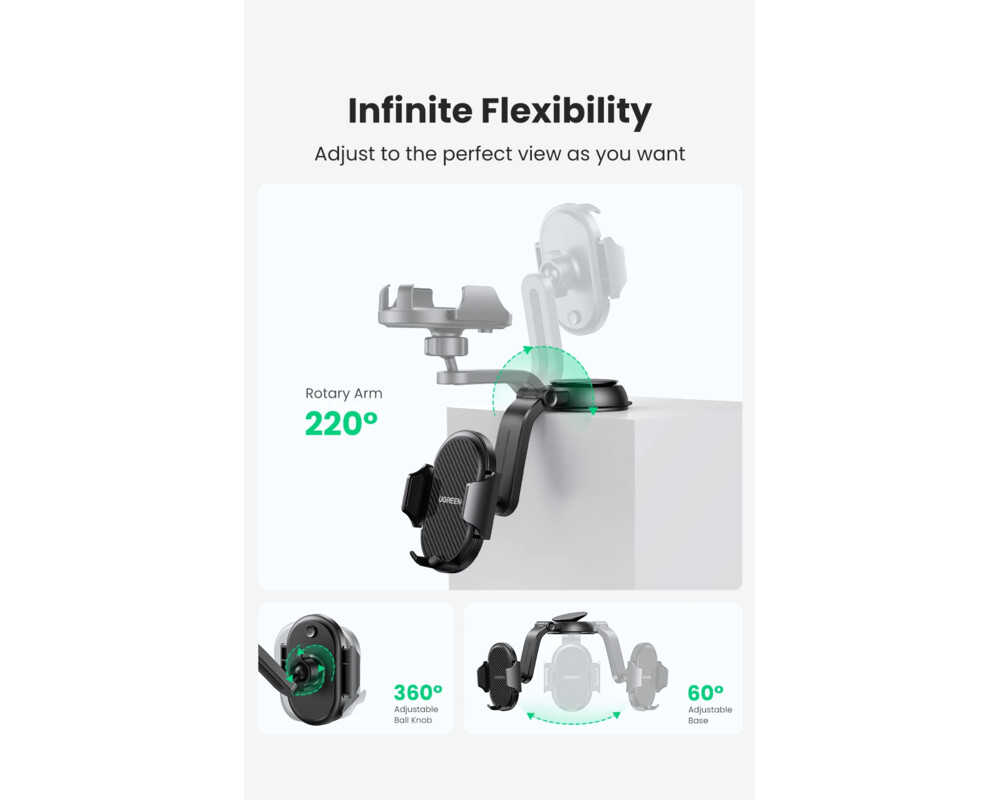 Стойка Ugreen Car Phone Holder LP405 - 20473 17