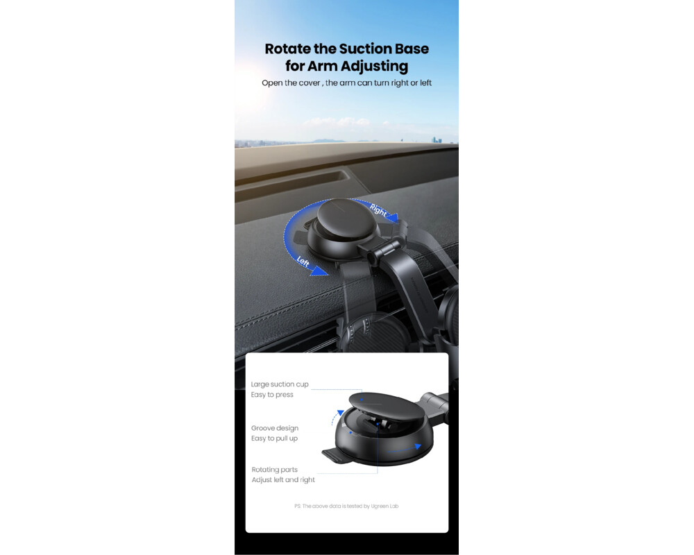 Стойка Ugreen Car Phone Holder LP405 - 20473 16