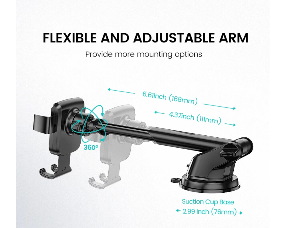 Стойка Ugreen Car Phone Holder LP200 - 60990B 4