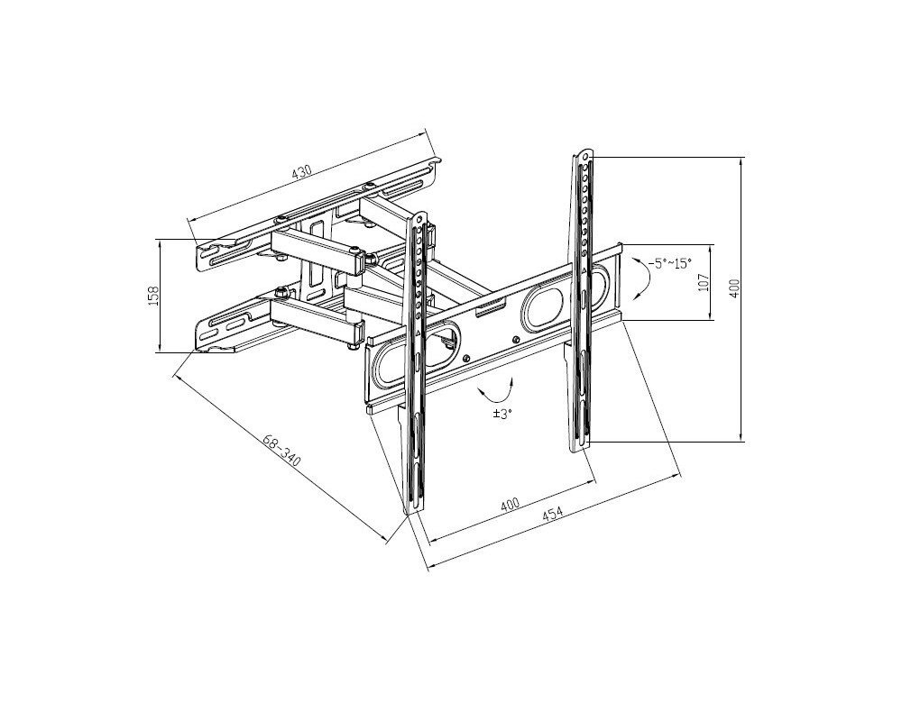 Стойка Makki стенна - PM70 - Adjustable 4