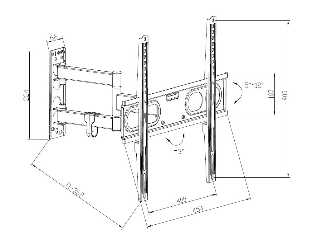 Стойка Makki стенна - PM65 - Adjustable 4