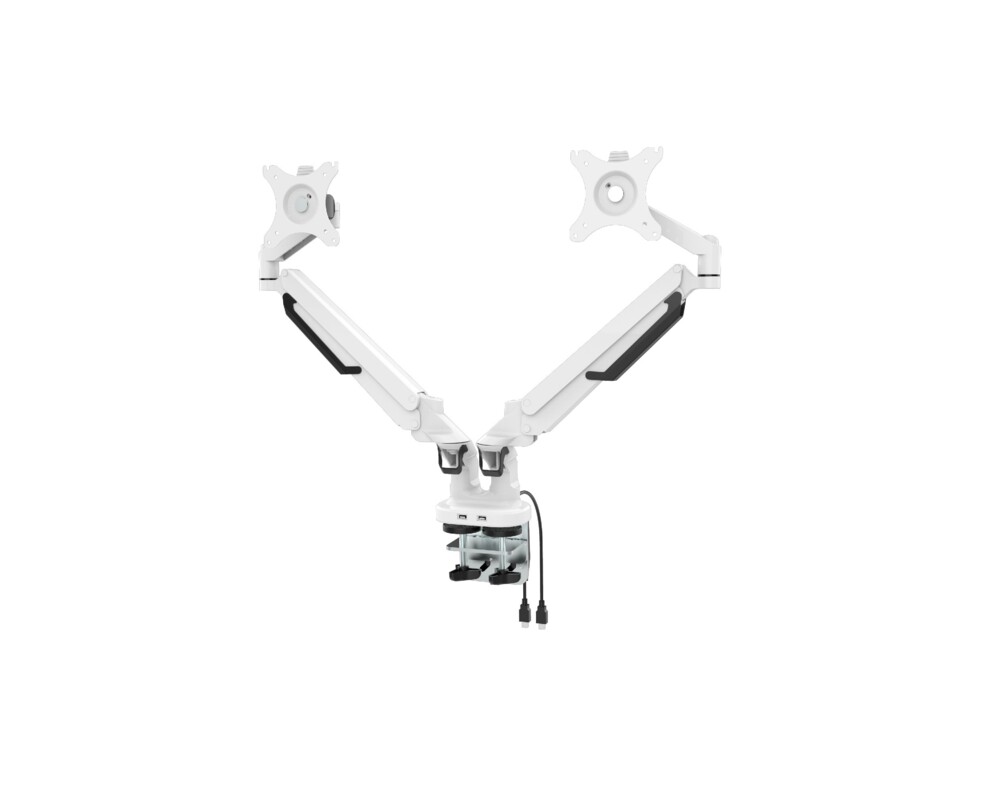 Стойка Makki - GL732 Aluminuim White - 2 Monitors 3