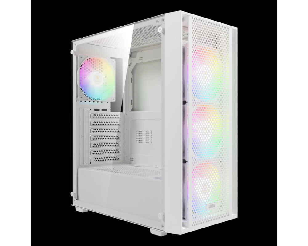 Кутия Gamdias ATX - AURA GC2 Elite White - Mesh 4