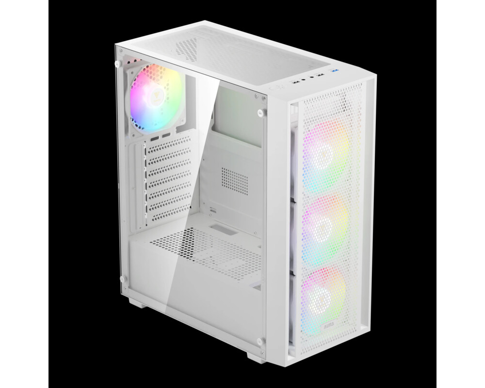 Кутия Gamdias ATX - AURA GC2 Elite White - Mesh 6