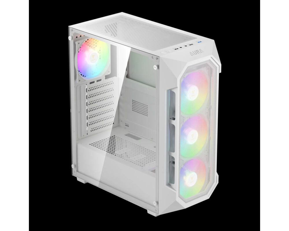Кутия Gamdias ATX - AURA GC1 Elite White - Mesh 4