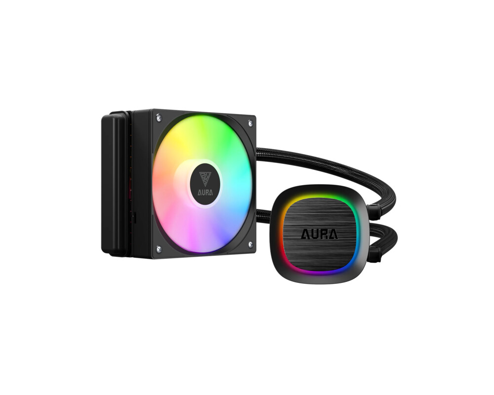 Охладител за процесор Gamdias 120mm - AURA GL120 v2 Black - aR...