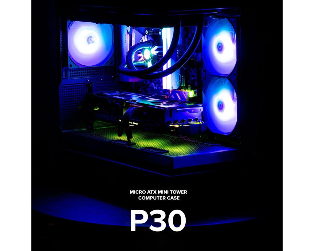 Кутия Zalman mATX - P30 Black - aRGB 14