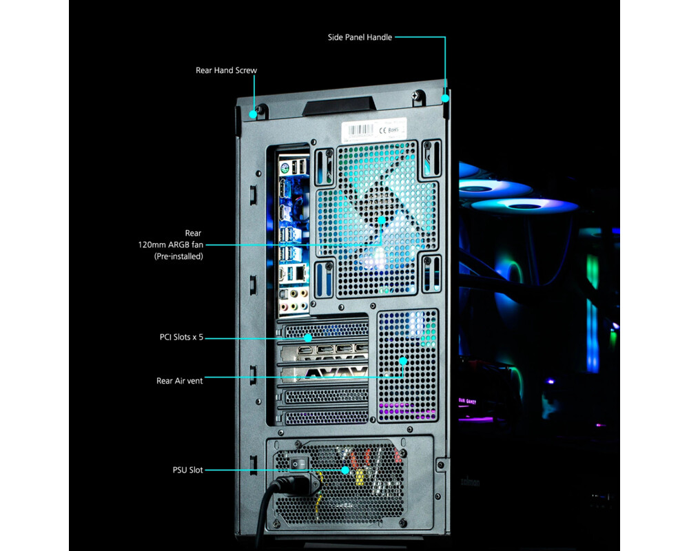 Кутия Zalman mATX - P30 Black - aRGB 16