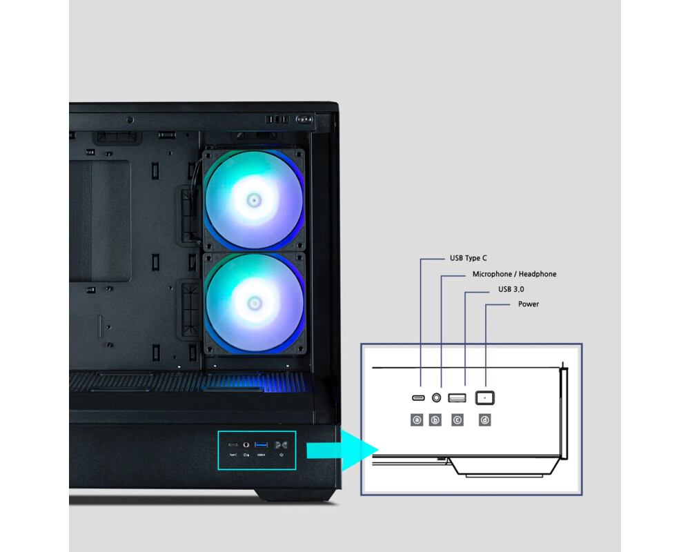 Кутия Zalman mATX - P30 Black - aRGB 21