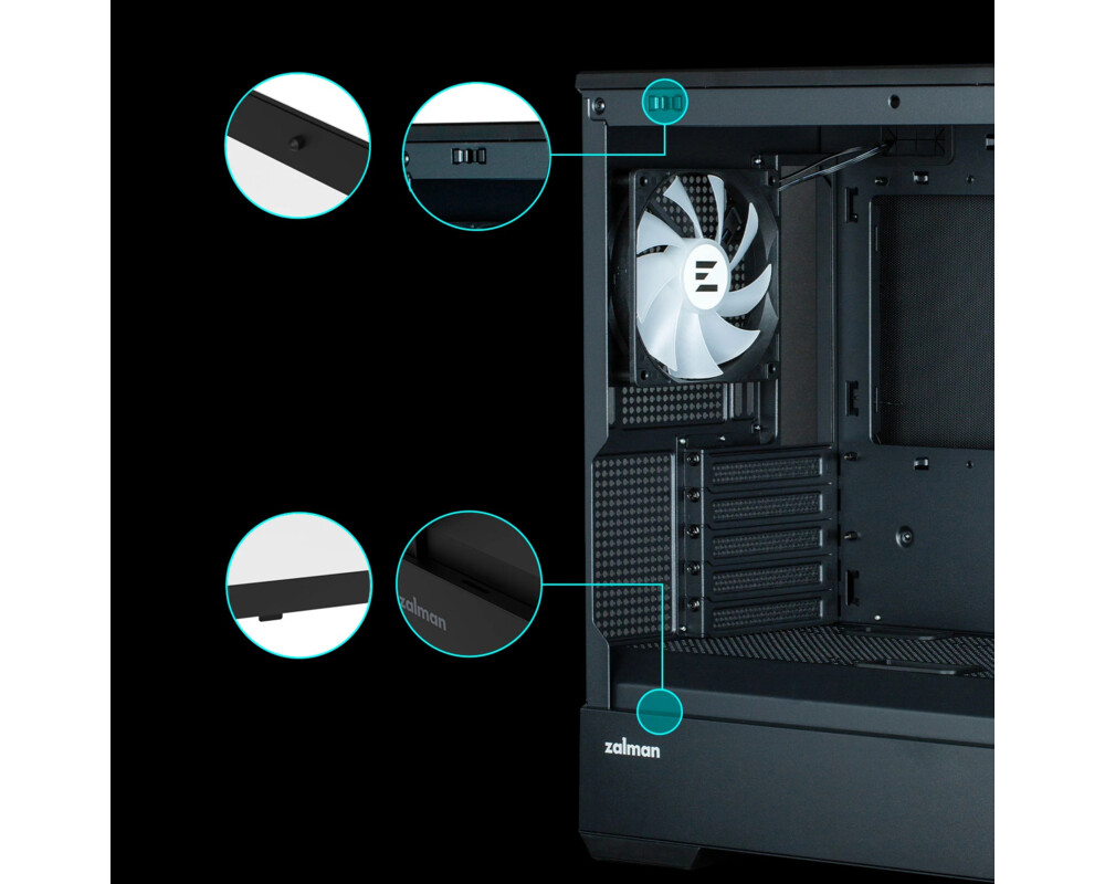Кутия Zalman mATX - P30 Black - aRGB 29