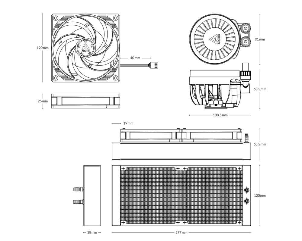 Охладител за процесор Arctic Liquid Freezer III 240 Black 6