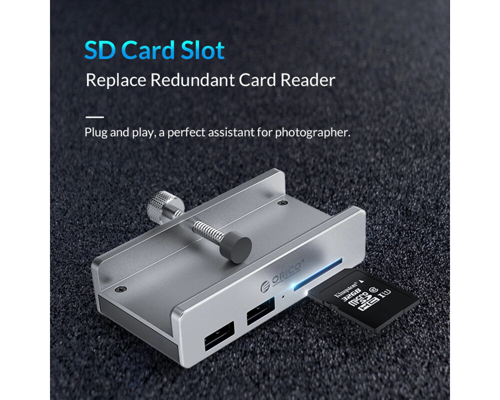 USB хъб Orico USB 3.0 HUB Clip Type 2 port 9