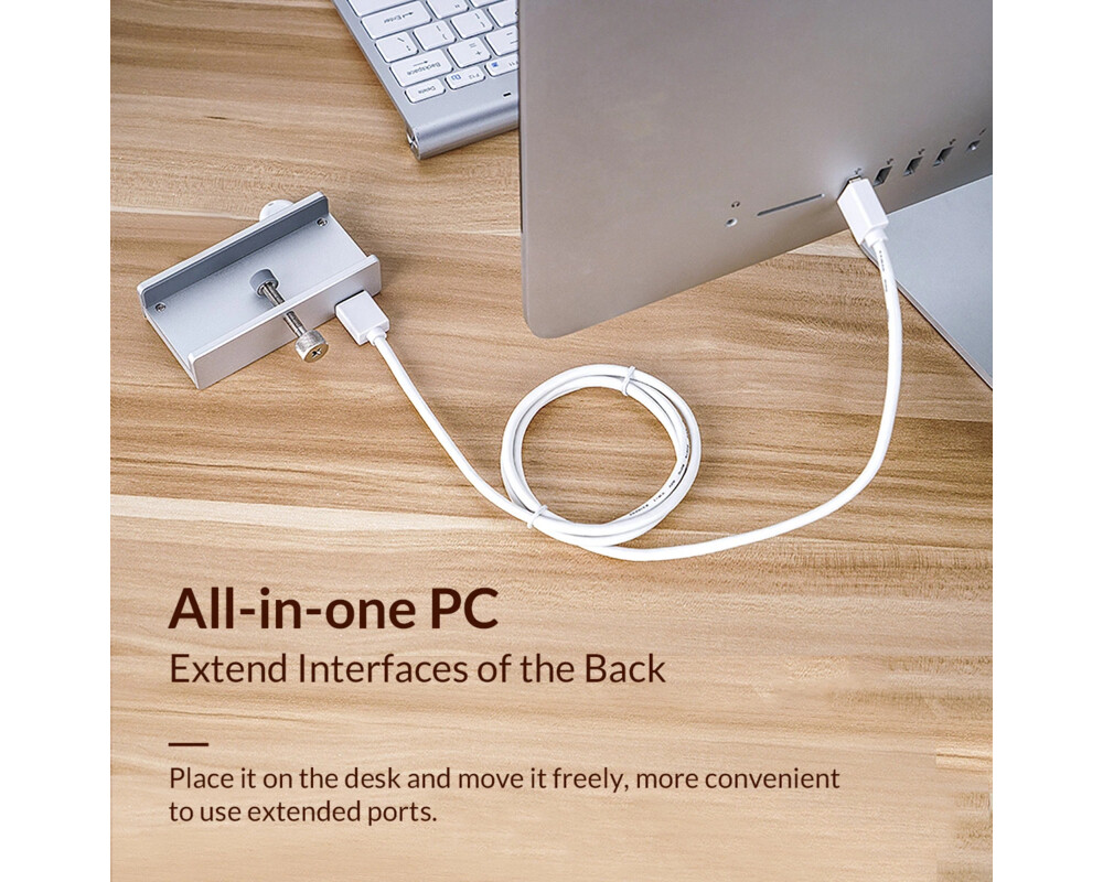 USB хъб Orico USB 3.0 HUB Clip Type 2 port 8