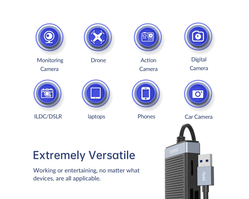 Четец за карти Orico Card Reader USB Type C - CL4T-C3-B... 9