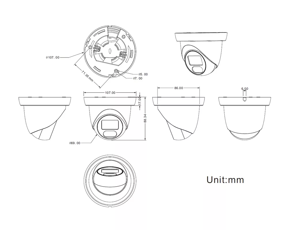 Цифрова IP камера Longse IP Camera Dome - CMSDGC200 - 2MP 12