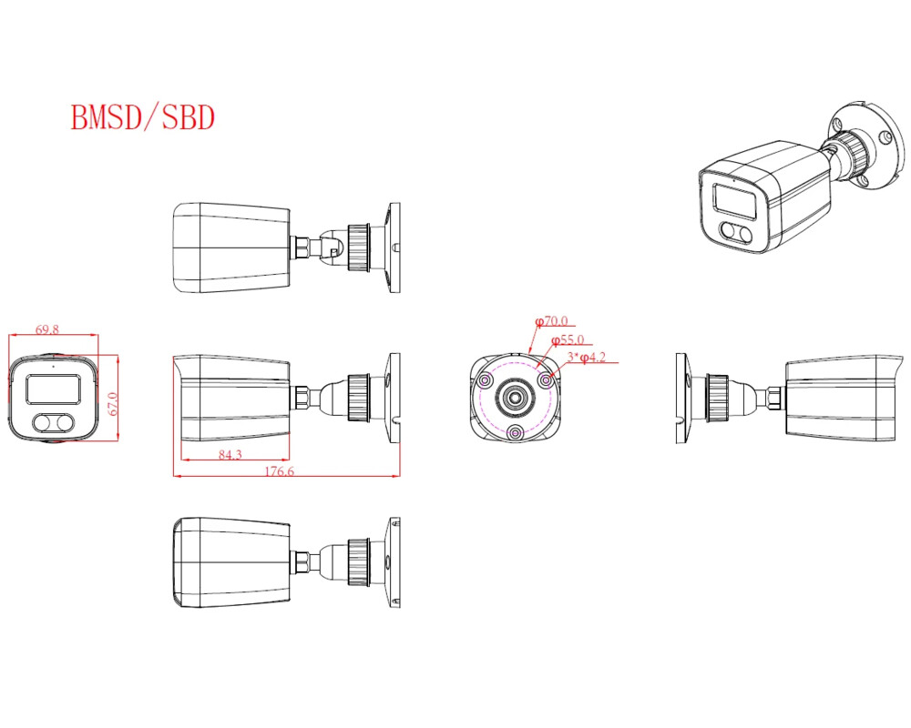 Цифрова IP камера Longse IP Camera Bullet - BMSDGC200 - 2MP 13