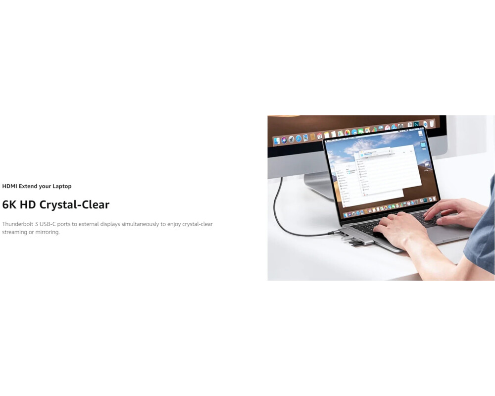 USB хъб Ugreen HUB for Apple Macbook Pro/Air USB3.1 Type-C x 2 - USB3.0 x 2 11