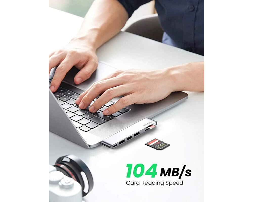 USB хъб Ugreen HUB for Apple Macbook Pro/Air USB3.1 Type-C x 2 - USB3.0 x 2 5