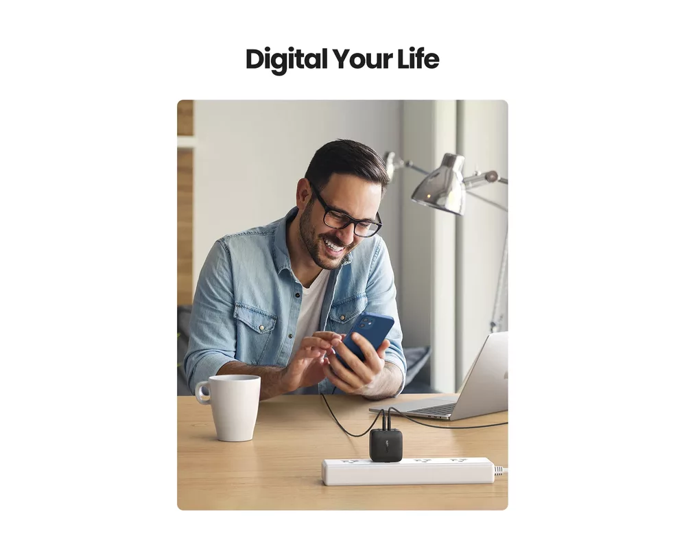 Зарядно Ugreen универсално за стена Charger Wall 65W GaN CD216 7