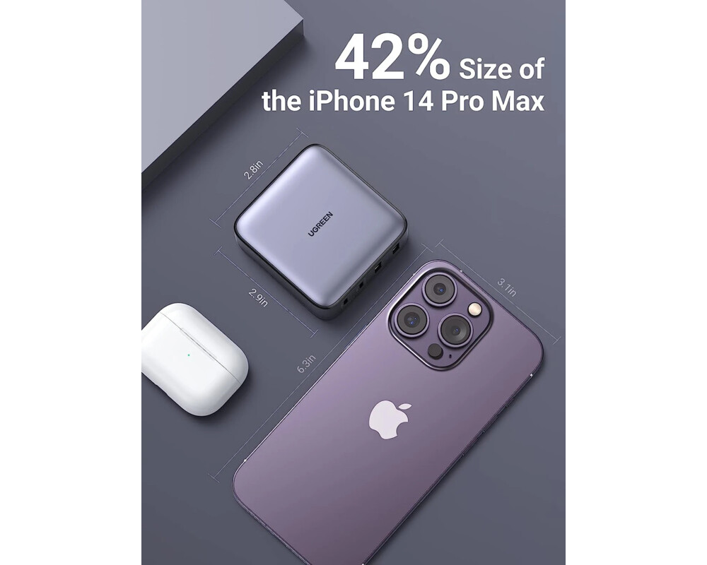 Зарядно Ugreen универсално за стена Charger Wall 65W GaN Nexode CD327 2