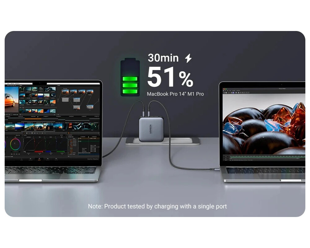 Зарядно Ugreen универсално за стена Charger Wall 100W GaN Nexode CD226 4