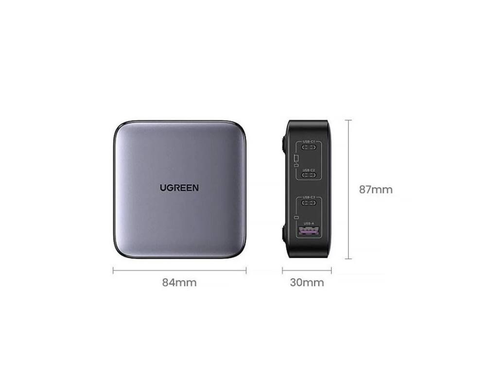 Зарядно Ugreen универсално за стена Charger Wall 100W GaN Nexode CD328 4