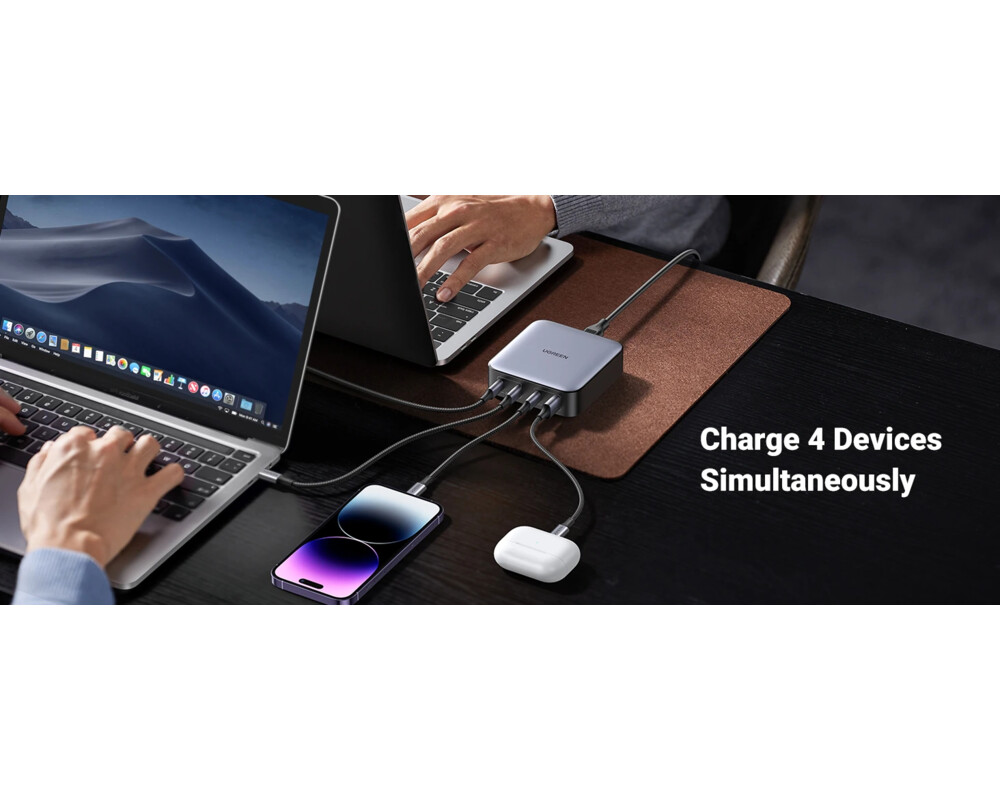 Зарядно Ugreen универсално за стена Charger Wall 100W GaN Nexode CD328 10