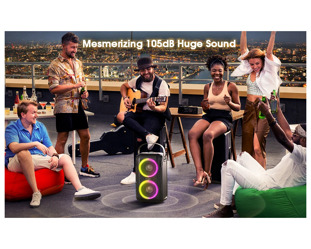 Тонколони W-King Блутут парти колона Bluetooth Party Speaker - T9 Black - 80W 26