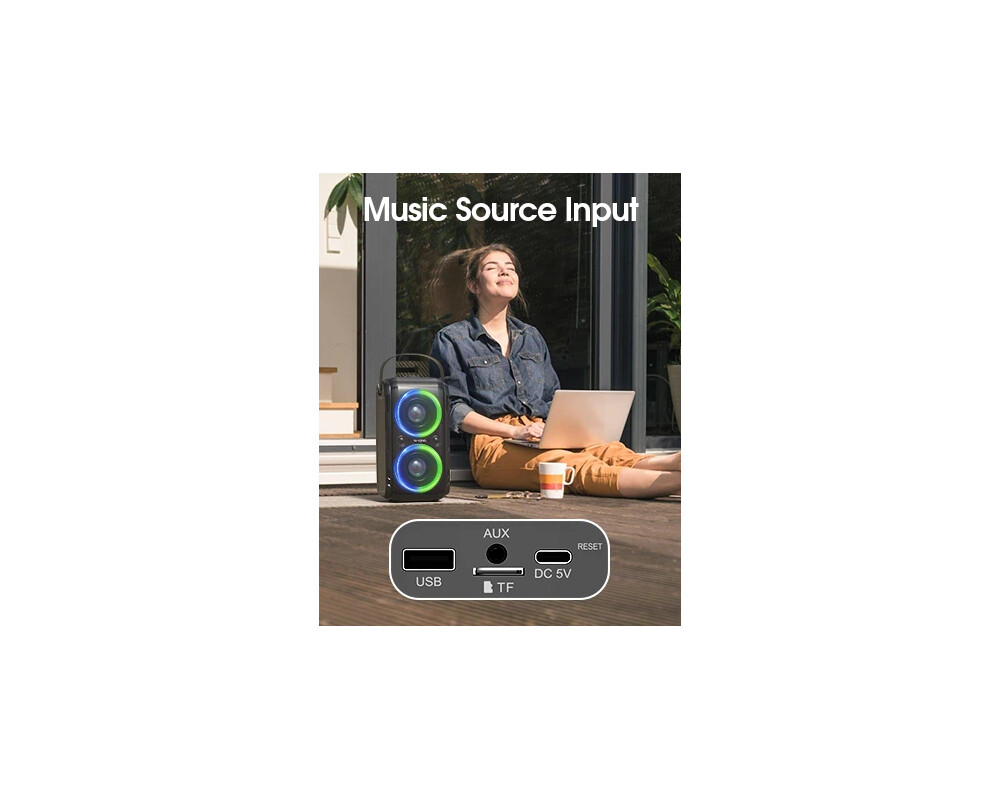 Тонколони W-King Блутут парти колона Bluetooth Party Speaker - T9 Black - 80W 10