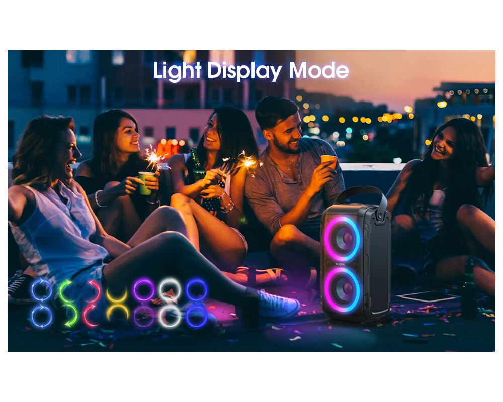 Тонколони W-King Блутут парти колона Bluetooth Party Speaker - T9 Black - 80W 21