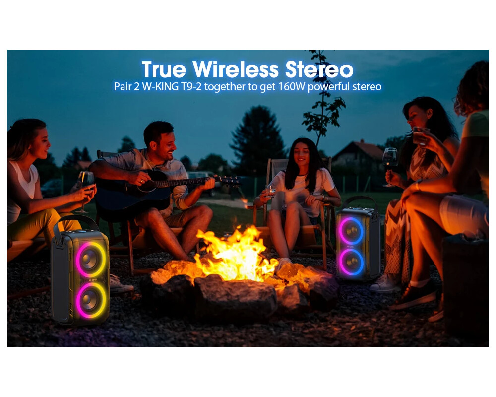 Тонколони W-King Блутут парти колона Bluetooth Party Speaker - T9 Black - 80W 14