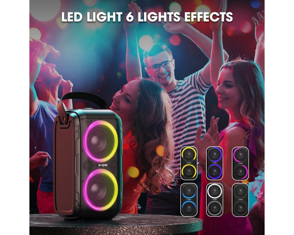 Тонколони W-King Блутут парти колона Bluetooth Party Speaker - T9 Black - 80W 28