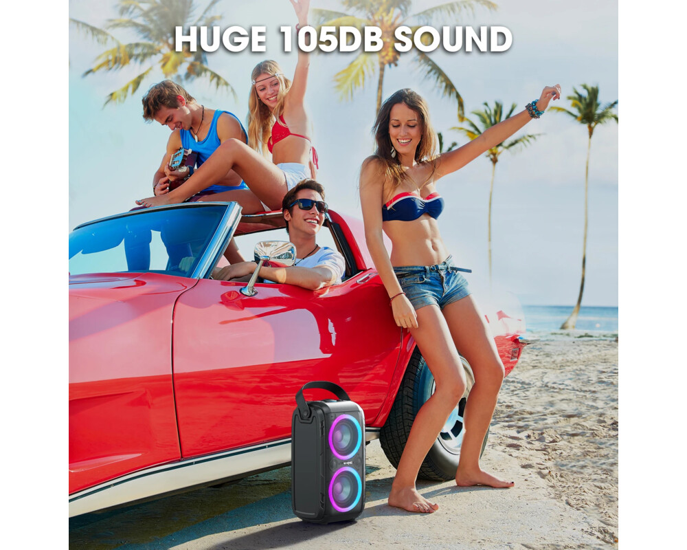 Тонколони W-King Блутут парти колона Bluetooth Party Speaker - T9 Black - 80W 27