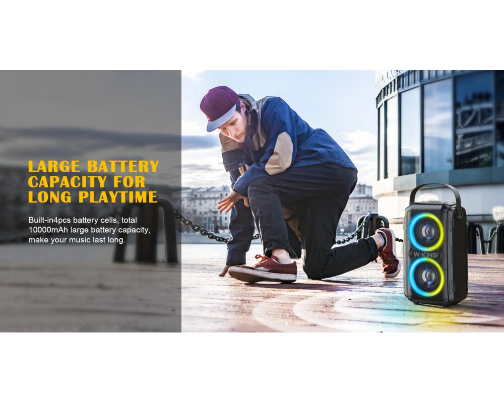 Тонколони W-King Блутут парти колона Bluetooth Party Speaker - T9 Black - 80W 6