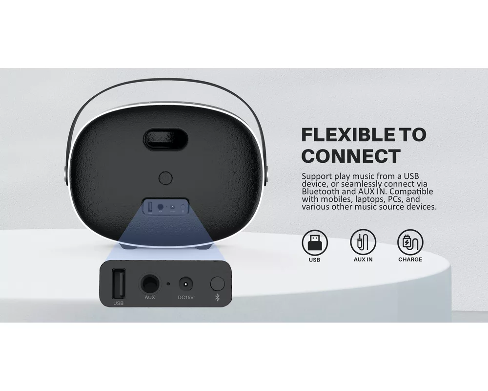 Тонколони W-King Блутут мобилна колонка Bluetooth Speaker - T8 Black - 30W 2