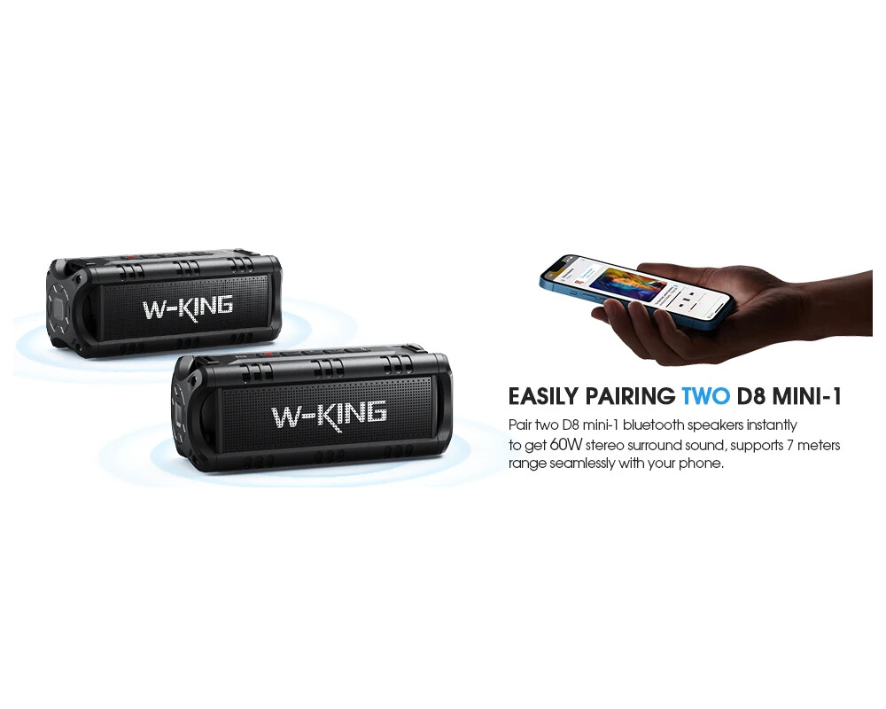 Тонколони W-King Блутут мобилна колонка Bluetooth... 11